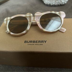 Burberry Kids Sunglasses - Plaid Frame with Dark Lenses